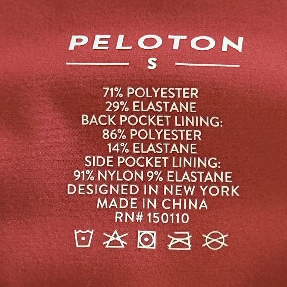 Peloton women’s Small red leggings hi-rise workout exercise yoga gym - Picture 5 of 7
